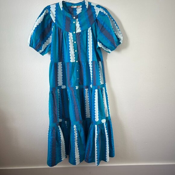 Oliphant Shirt Dress XL Meko Blue 100% cotton - Picture 1 of 7